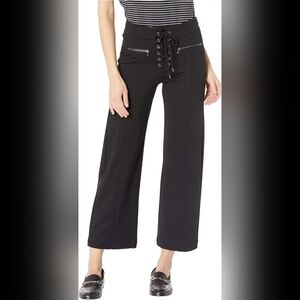 Paige Nellie Culotte with Lace-Up in Black Sz 26